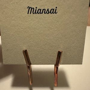 Miansai rose gold earrings NWT